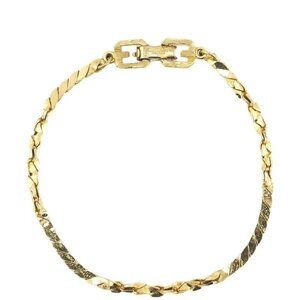 GIVENCHY Bracelet G Mark Gold Hardware Authentic Used